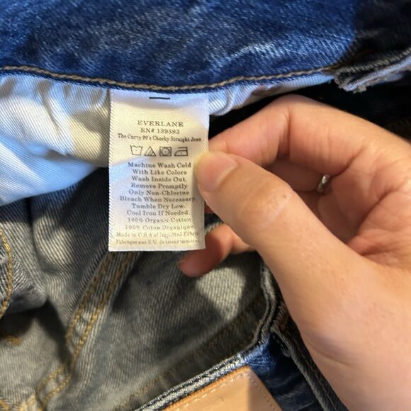 Everlane Jeans The Curvy 90s Cheeky Straight Denim 29 Blue High Rise Mom Retro - Picture 9 of 14
